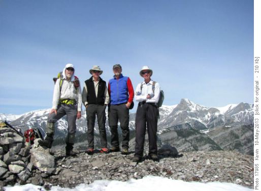 The summit of Loder peak on a warm windless day