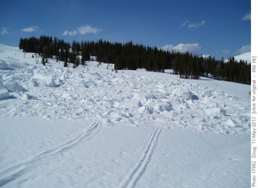 Cornice/avalanche debris