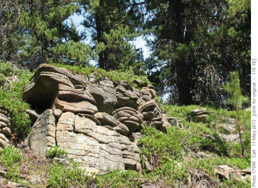 Sandstone outcroppings on Ranger Hill