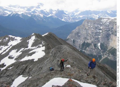 Approaching the summit cairn