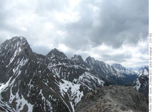 Looking South along the Opal Range from the summit
