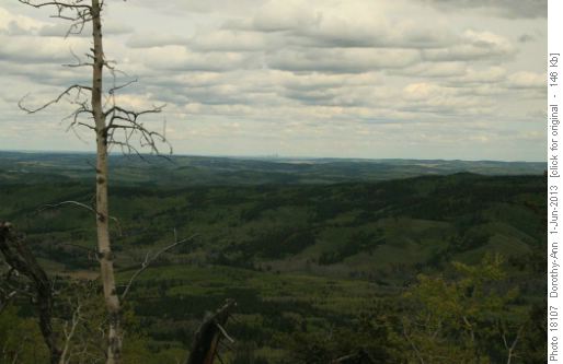 Looking north from Foran Grade with Calgary (tiny blip on mid-horizon)