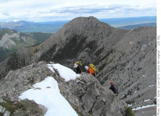 Last few steps before the summit of West Baldy