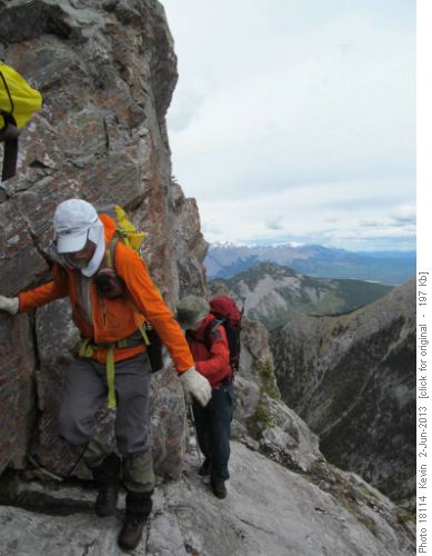 Arnold and John on the crux section of West Baldy