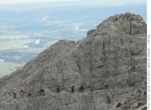 Mt. Yamnuska: Canmore Senior Chain Gang on the Crux