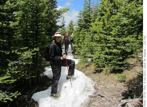 Tourist from California explores novelty of snow.