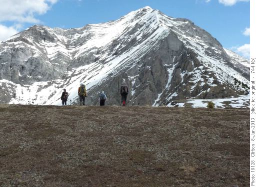 At the col - looking up the ridge