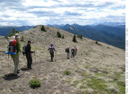 Heading back along the ridge