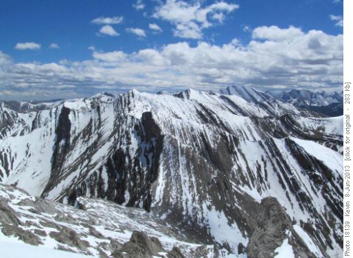 Looking South from the summit of Old Baldy Mountain