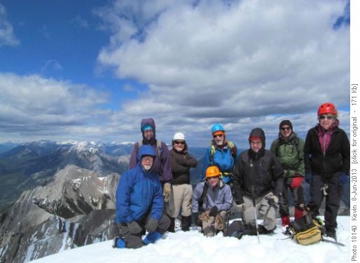 Group photo on summit of Old Baldy Mountain