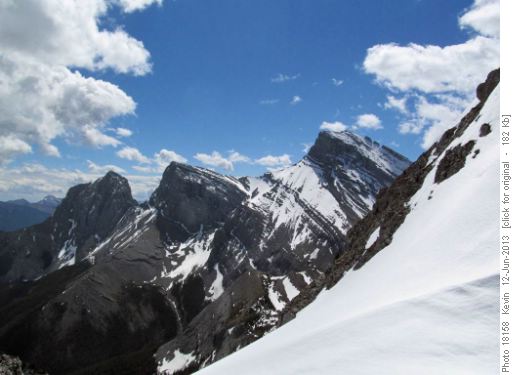 The Three Sisters from the ridge
