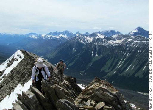 Jeannette and Clifton on the upper summit ridge