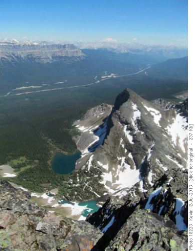 O'Brien Lake and Taylor Lake from the summit of Mt Bell O'Brien Lake and Taylor Lake from the summit of Mt Bell