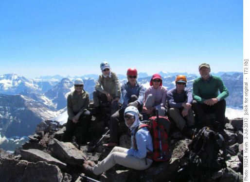 Summit of Mt Bell on a windless blue sky Canada Day Summit of Mt Bell on a windless blue sky Canada Day