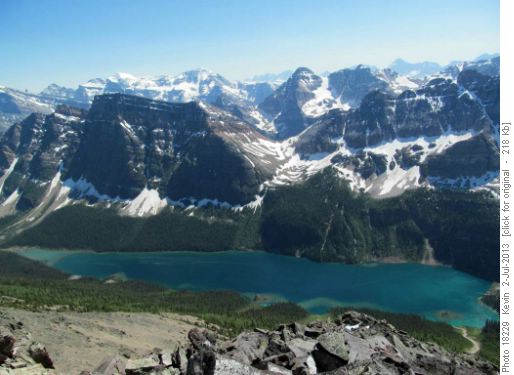 Boom Lake from the ridge above the col Boom Lake from the ridge above the col
