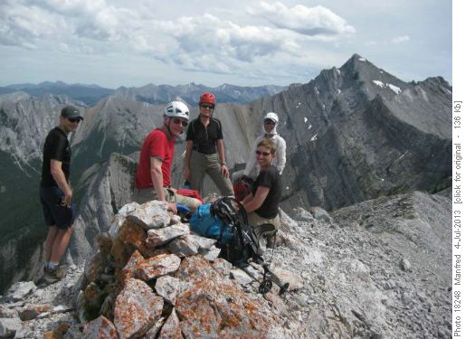 Another rest on the lower summit.