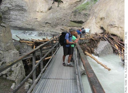 Log jam below Lower Falls in Johnston Canyon Log jam below Lower Falls in Johnston Canyon