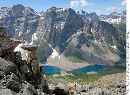 Consolation lakes and shoulder Mount Fay