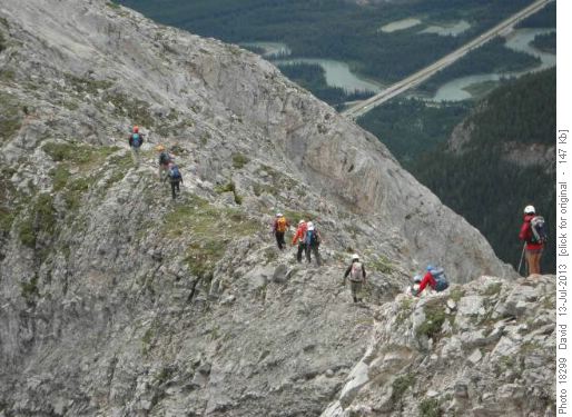 Mt Norquay: Descent of west ridge