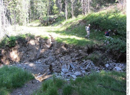 Creek erosion on powerline road