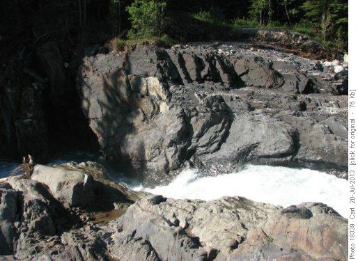 No trace remains of the Tiger Jaw Falls Bridge