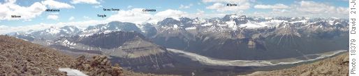 View West from Mt. Sunwapta