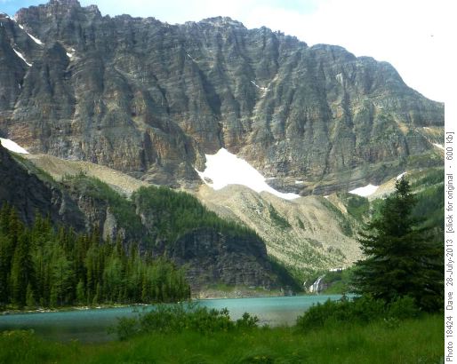 Lake and waterfall