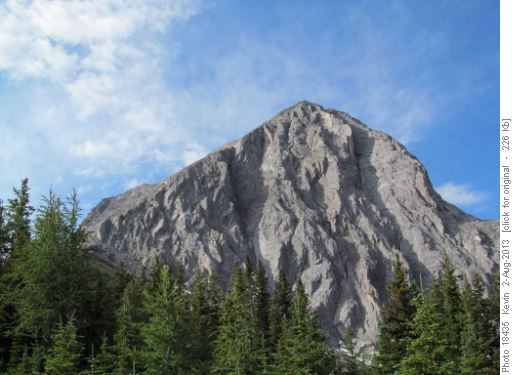The Wedge with the true summit to the left of the left hand ridge line