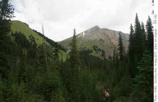 Approaching the lake on James Walker Creek