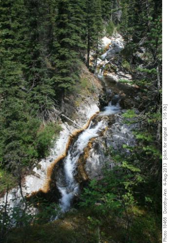 The lower falls catch the sun