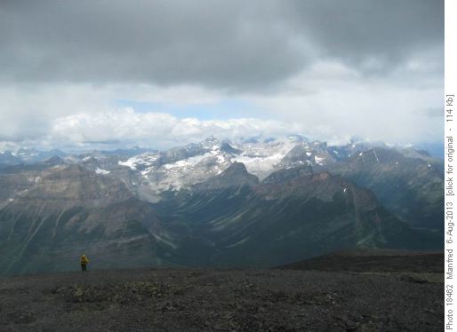Near the summit of Storm Mtn. after it rained, hailed and snowed.