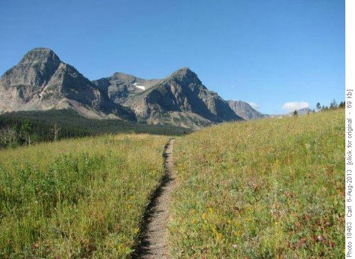 Start of the Triple Divide trail