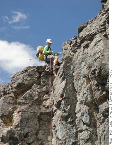 Rappel descent from Mt. Wapta {428 al sig}