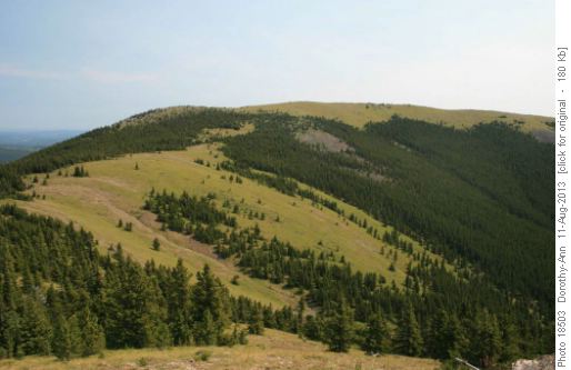 Looking back to the main ridge