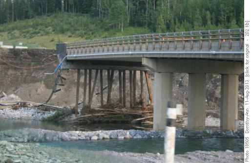 What's left of the bridge east of former AllenBill pond
