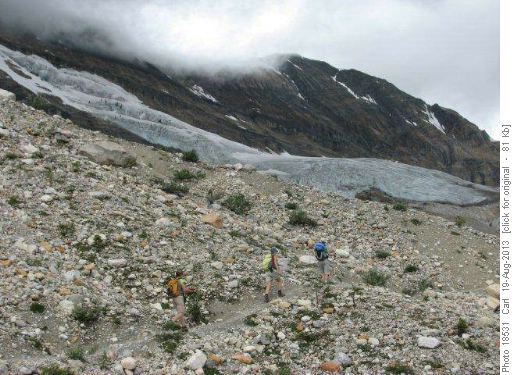hiking on the Iceline Trail