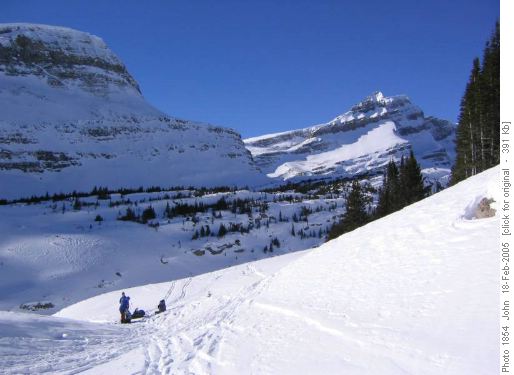 Mt. Jimmy Simpson en route to Bow Hut