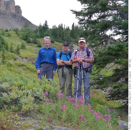 Doug, Richard and Barry in Purple Bowl meadows