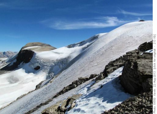 The glacier on the East Face of Mt Andromache