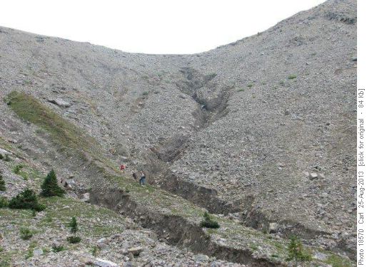 Flood gully on North Buller Pass