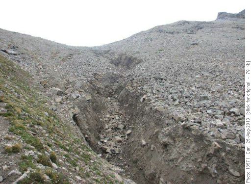Close up of flood gully