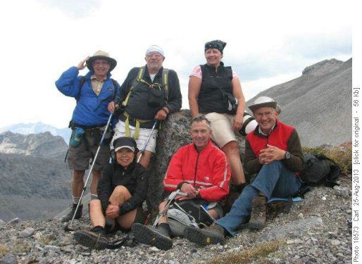 Group on South Buller Pass