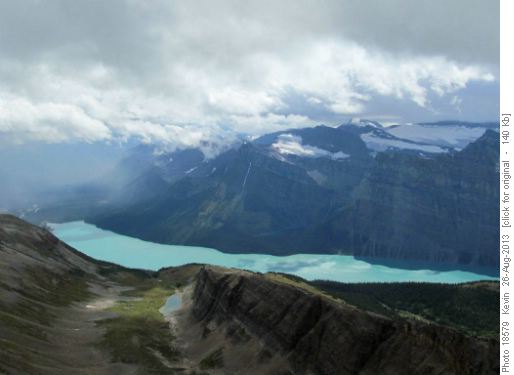 Hector Lake from Bow Peak summit