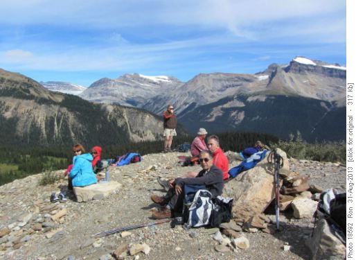 Lunch at high point along Iceline trail