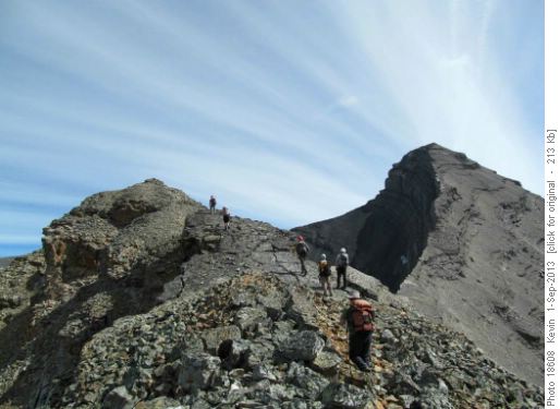 Traversing the ridge towards Mt Bogart