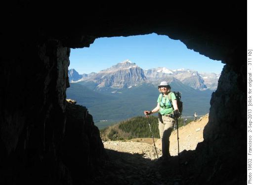 looking out from inside