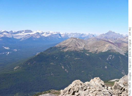 View from Protection Ridge with Mt Niles on the left, Hector on the right and Lipalian and Red Rock in the foreground