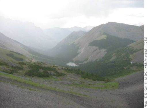 Lost Lake from Rummel Pass.