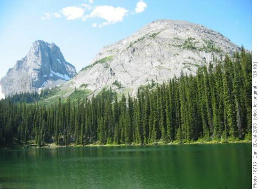 Commonwealth Lake. Unnamed peak above (see trip # g620)