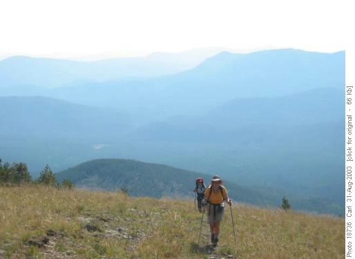 Steep ascent of Volcano ridge